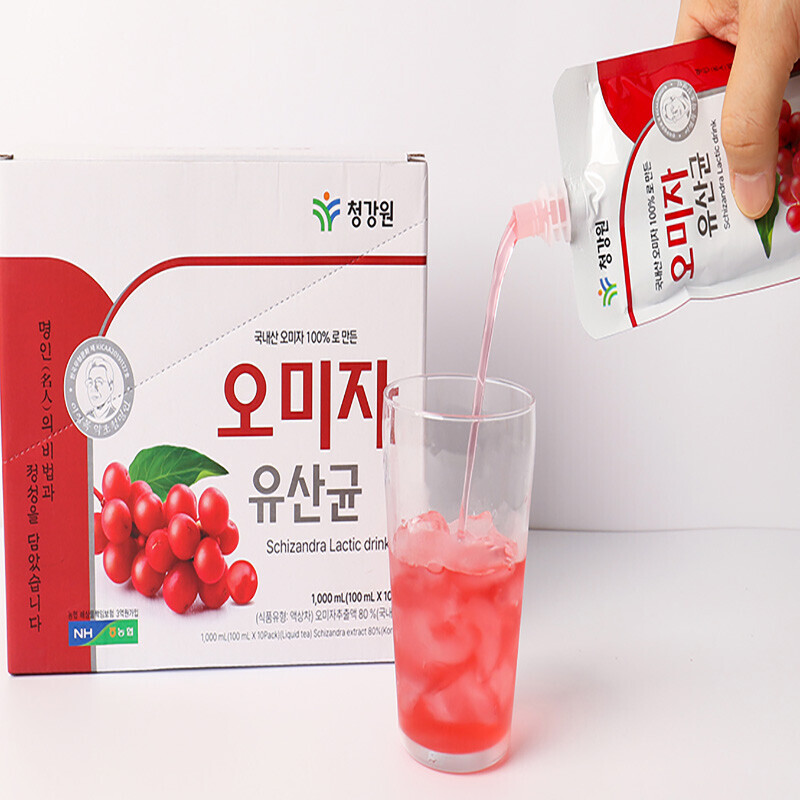 농업회사법인 청강원영농 주식회사,청강원 오미자유산균 1000ml(100ml*10팩)/2000ml(100ml*20팩)